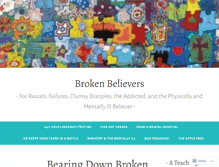 Tablet Screenshot of brokenbelievers.com